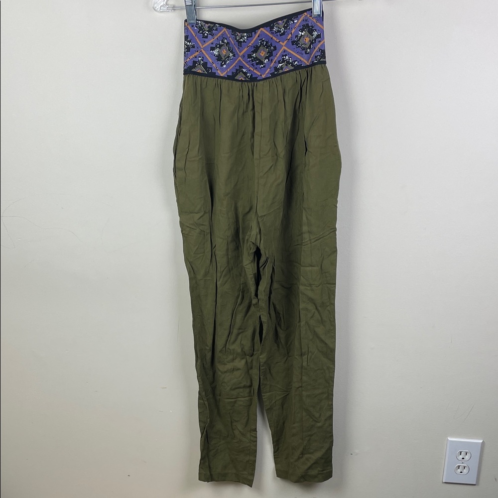 Judy Knapp California Vintage Rayon Harem Pant Wide Elastic Waist